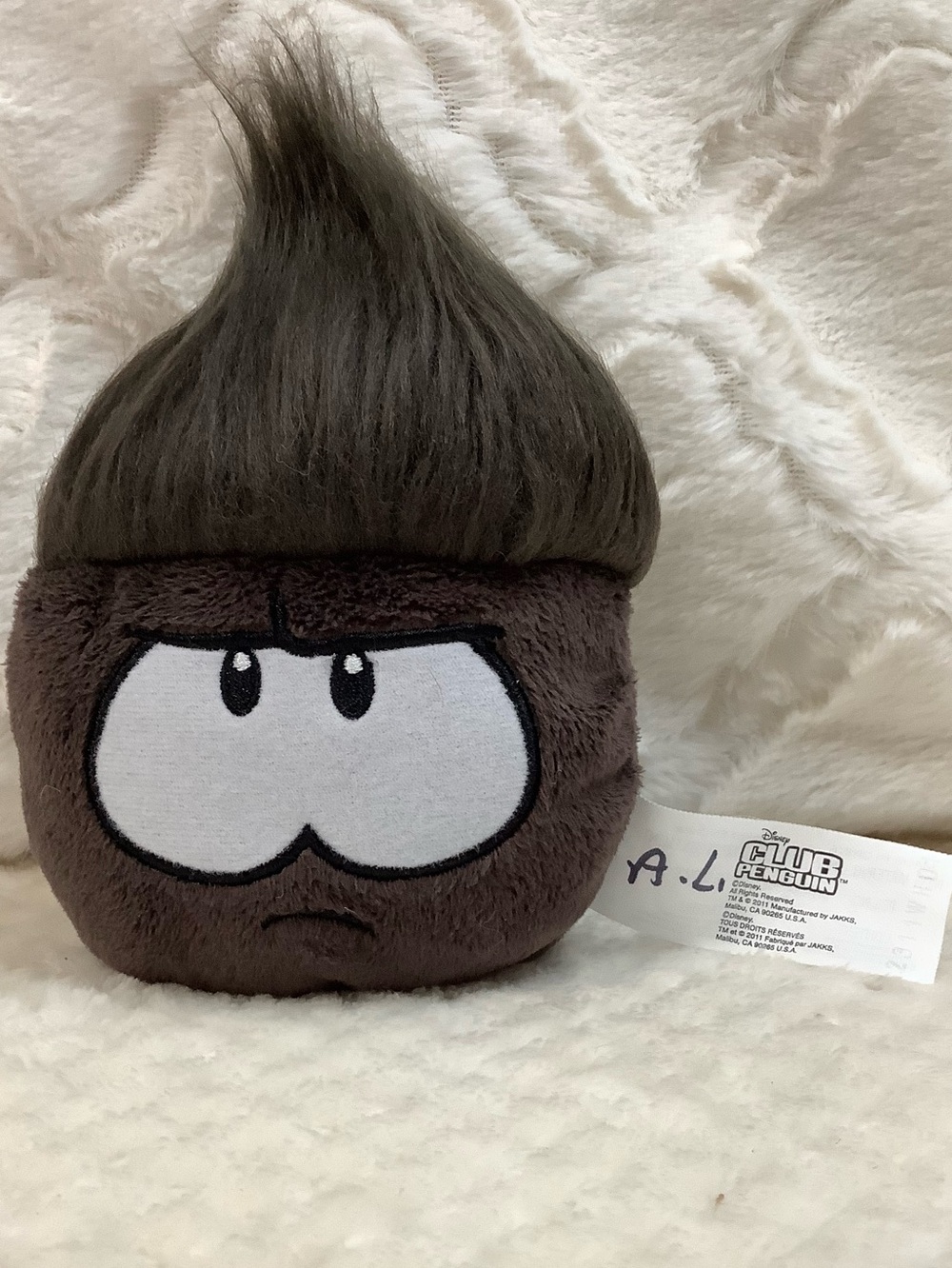 Disney Club Penguin Black Puffle Plush 6in Jakks 2011